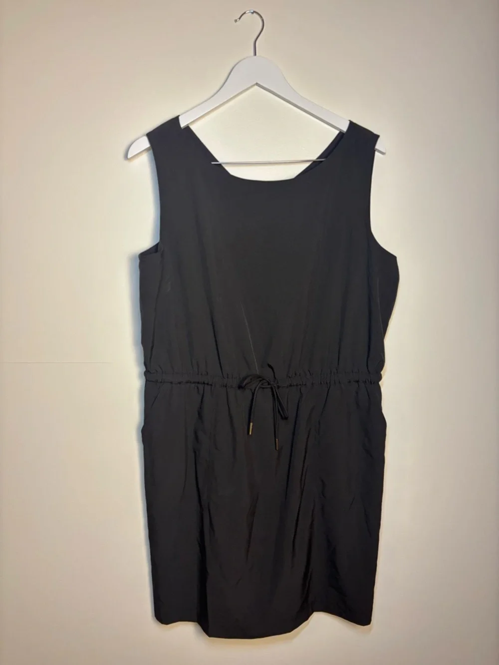 NWT Calvin Klein Black Commuter Sleeveless Drawstring Dress, Size XL - Picture 3 of 10